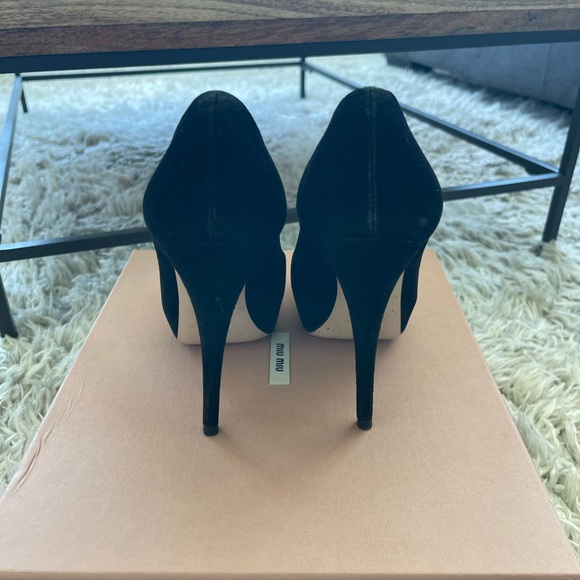 Miu Miu Black Suede Pumps - 36 - Picture 5 of 6